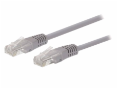 Kabel C-TECH patchcord Cat5e, UTP, šedý, 1m