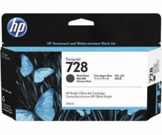 HP 728 130-ml Matte Black DesignJet Ink Cartridge