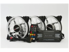 1stCOOL Fan KIT AURA EVO 2 ARGB, 3x Dual Ring ventilátor + řadič + dálkový ovladač