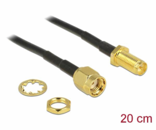 Delock anténí kabel RP-SMA Plug > RP-SMA Jack Bulkhead 20...