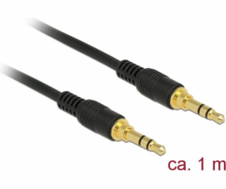 Delock Stereo Jack Cable 3.5 mm 3 pin male > male 1 m black