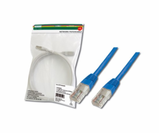 Digitus Patch Cable, UTP, CAT 5e, AWG 26/7, měď, modrý 3m