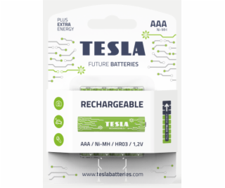 Tesla AAA RECHARGEABLE+ nabíjecí Ni-MH 800 mAh, 4 ks, ND