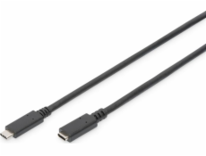 Digitus Prodlužovací kabel USB C na C samec/samice 1,5 m, 3A, 480 MB, verze 2.0, bl