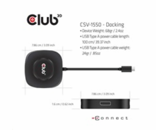 Club3D Video hub MST (Multi Stream Transport) USB-C 3.2 n...