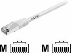 equip 605610 Patchkabel RJ45-Stecker auf RJ45-Stecker S/FTP Cat.6a 1.00m weiß