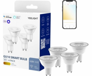 Yeelight GU10 Smart Bulb W1 žiarovka stmievateľná biela 4 ks