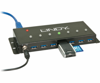 Lindy 7 Port USB 3.0 Metal, USB-Hub 43128