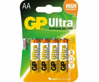 GP Ultra AA baterie, 1.5V alkalické, 4ks