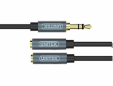 UNITEK Y-C956ABK audio kábel 0.2 m 3.5mm 2 x 3.5mm Black Grey