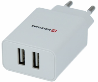 Swissten SMART IC 2x USB 2,1A POWER bílý