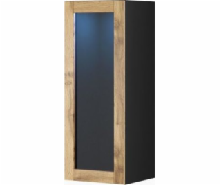 Cama cabinet VIGO 90 glass 90/35/32 black/wotan oak