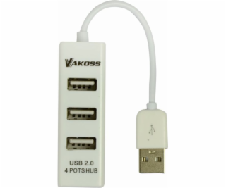 Vakoss TC-234UX interface húb USB 2.0 Black