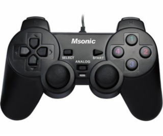 MSONIC GAMEPAD MN3329BK Wired USB controller PC/PS3 Black