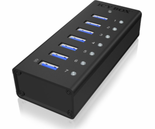 RAIDSONIC ICY BOX - USB 3.0 HUB  12V 3A 7portov