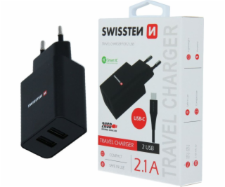 Swissten Adaptér Smart Ic 2Xusb 2,1A B