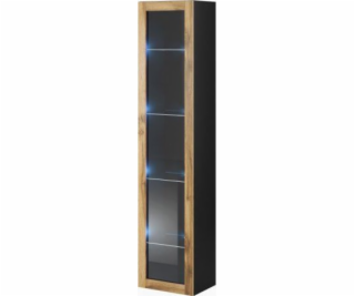 Cama glass-case VIGO 180 180/40/30 black/wotan oak