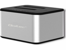 Qoltec 5316 2x HDD / SSD docking station | 2.5  /3.5  SATA | USB 3.0 | Clonning