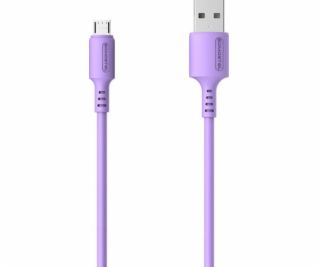 Kábel USB Somostel USB-A - microUSB 1.2 m Fioletowy (SMS-...