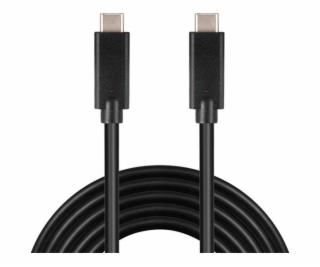 Kabel USB-C 3.2 generation 2x2, 3A, 20Gbit/s černý, 1m