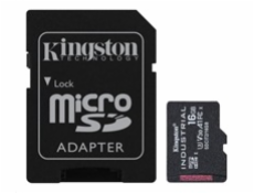 Kingston 16GB microSDHC Industrial C10 A1 pSLC Card + SD Adapter