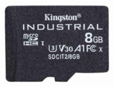 Paměťová karta Kingston microSDHC Industrial C10 A1 pSLC 8GB, bez adaptéru