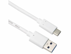 Kabel USB-C - USB 3.0 A (USB 3.2 generation 2, 3A, 10Gbit/s) 2m bílý