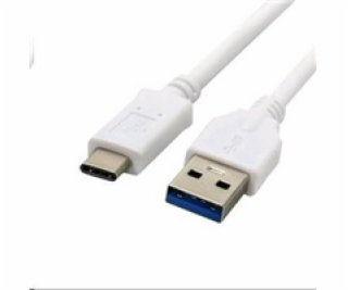 Kabel C-TECH USB 3.0 AM na Type-C kabel (AM/CM), 2m, bílý