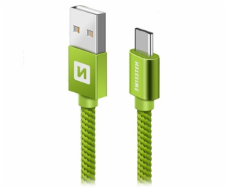 Swissten Kabel Textile Usb-C 2,0 M Green