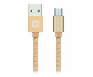 Swissten Kabel Textile Micro Usb 1,2M Gd