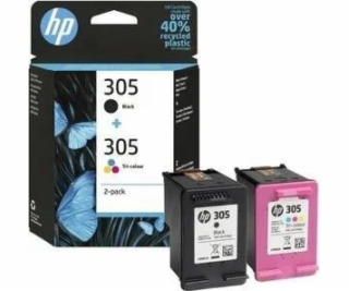 HP 6ZD17AE 2-Pack BK/3-colors No. 305