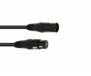 Eurolite DMX kabel XLR 3pin, 3m délka, černý