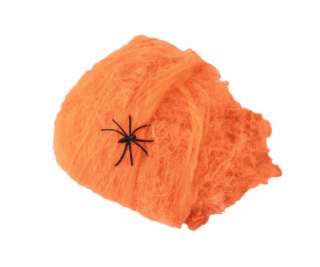 Halloween pavučina oranžová, 100g, UV aktivní