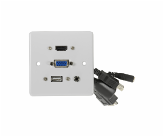 AV:link nástěnná zásuvka HDMI/VGA/USB/Jack 3.5mm