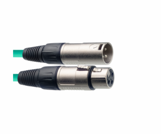 Stagg SMC3 CGR, kabel mikrofonní XLR/XLR, 3m, zelený