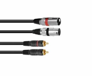 Kabel XC2-10 2x RCA - 2x XLR samec, 1 m