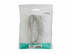 AV:link kabel U/UTP 1x RJ45 samec - 1x RJ45 samec, šedý, 3m