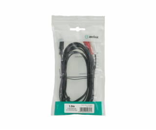 AV:link kabel Jack 3.5mm stereo samec - 2x RCA samec, 3m