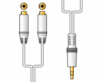 AV:link redukce 1x Jack 3.5mm stereo samec - 2x Jack 3.5 ...