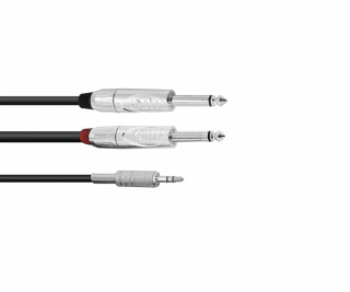 Kabel AC35-60 Jack 3,5 stereo - 2x Jack 6,3 mono, 6 m