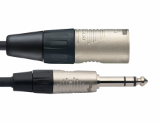 Stagg NAC6PSXMR, audio kabel XLR samec - Jack 6,3 mm zástrčka stereo, 6m