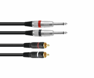 Kabel KC2-60 2x Jack 6,3 mono - 2x RCA, 6 m