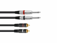 Kabel KC2-60 2x Jack 6,3 mono - 2x RCA, 6 m