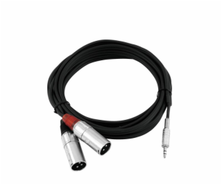 Kabel AC40-15 Jack 3,5 stereo - 2x XLR samec, 1,5 m