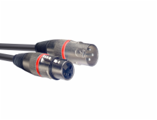 Stagg SMC1 RD, kabel mikrofonní XLR/XLR, 1m