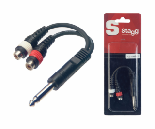 Stagg YC-0,1/1PM2CFH, redukce Jack 6,3 mm mono samec – 2x...