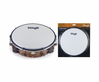 Stagg TAB-208P/WD, dvouřadá laditelná tamburína, 8 