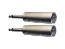 Stagg AC-XMPMH, redukce, Jack 6,3 mm zástrčka mono - XLR zástrčka