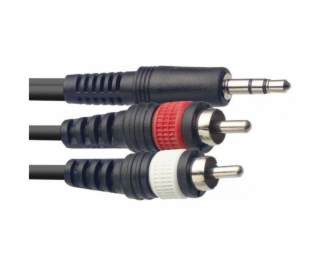 Stagg SYC3/MPS2CM E, kabel mini stereo JACK/2x RCA, 3m