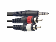 Stagg SYC3/MPS2CM E, kabel mini stereo JACK/2x RCA, 3m